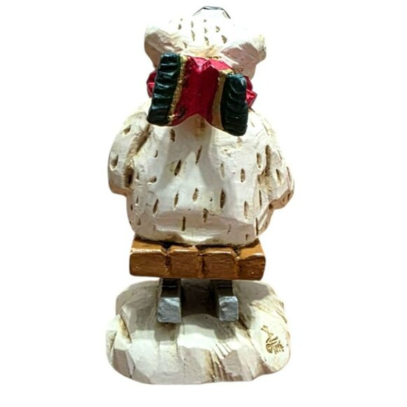 1996 David Frykman Polar Bear Sledding Fun Snow Sled Christmas Holiday Decor - Picture 8 of 9